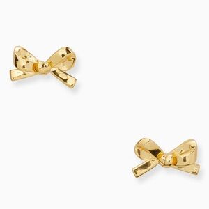 Kate Spade Skinny Mini Gold Bow Stud Earrings